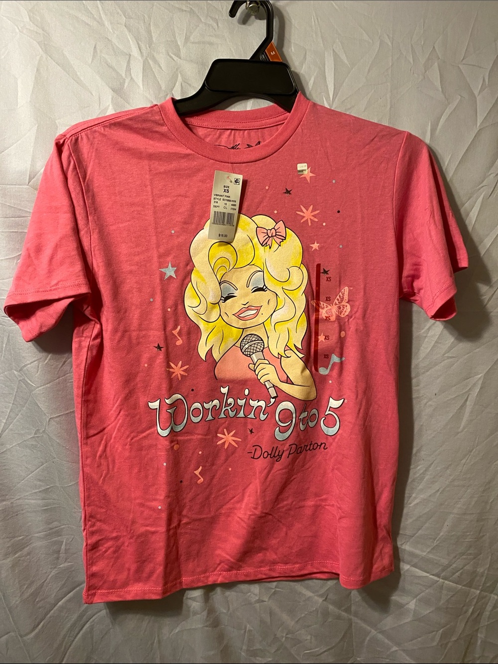 Pink Graphic Short Sleeve Tee - 'Workin' 9 to 5' Style